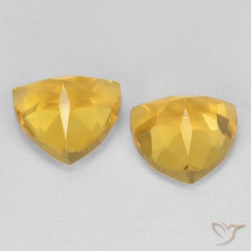 1.50克拉天然黄水晶，胖三角形，VVS-VS