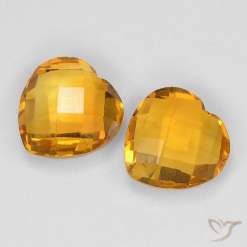 3.43克拉天然黄水晶，心形，VVS-VS
