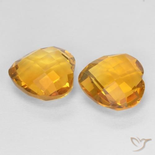 3.43克拉天然黄水晶，心形，VVS-VS