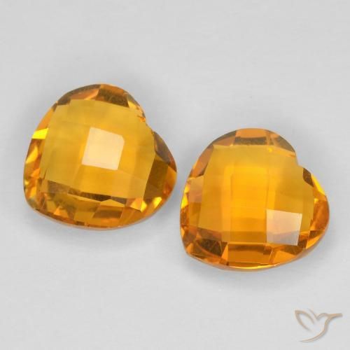 3.34克拉天然黄水晶，心形，VVS