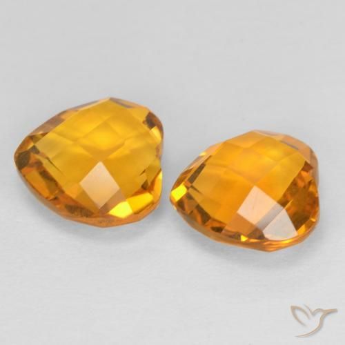 3.34克拉天然黄水晶，心形，VVS