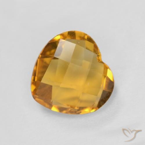 1.57克拉天然黄水晶，心形，VVS-VS