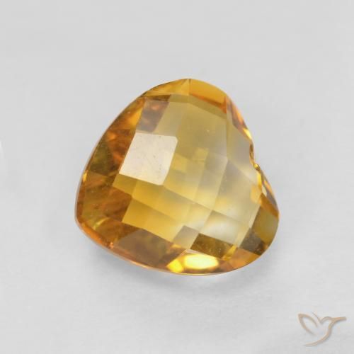 1.65克拉天然黄水晶，心形，VVS