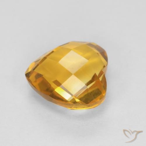 1.65克拉天然黄水晶，心形，VVS