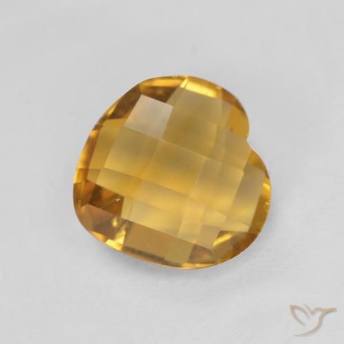 1.65ct 天然 深金色 黄水晶, 心形, VVS