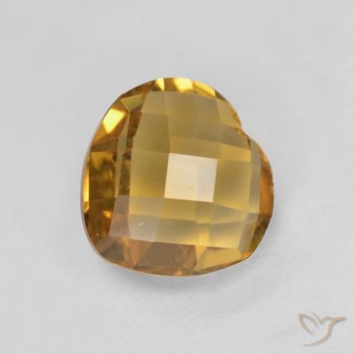1.65克拉天然黄水晶，心形，VVS