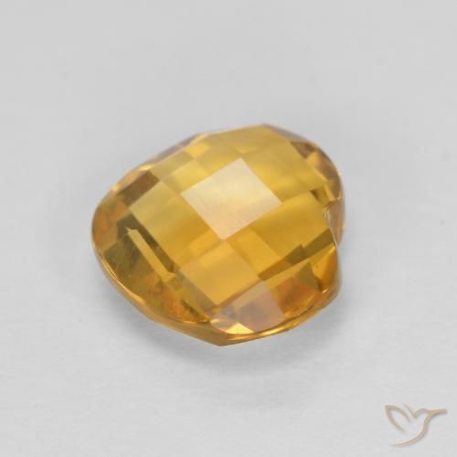 1.65克拉天然黄水晶，心形，VVS