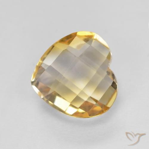 0.82ct 天然 金色 黄水晶, 心形, VVS