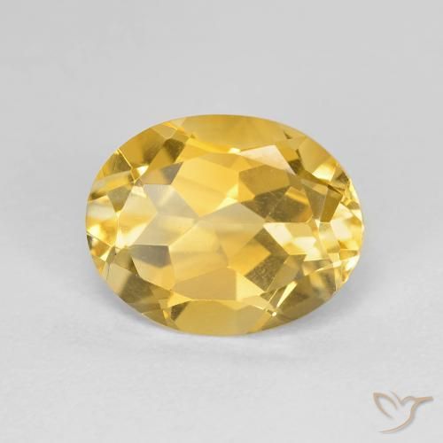 3.09克拉天然黄水晶，椭圆形，VVS