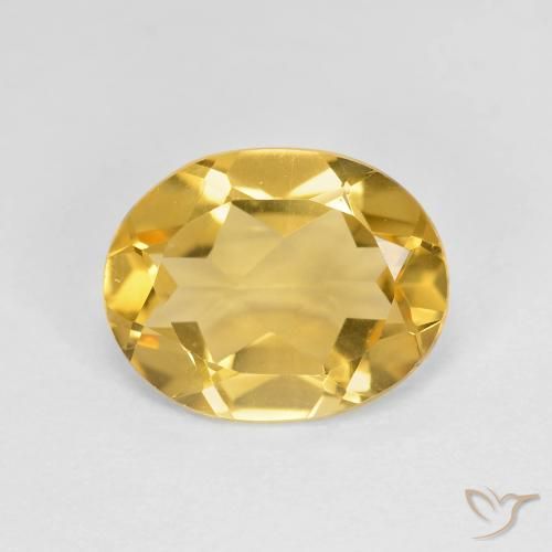2.55ct 天然 金色 黄水晶, 椭圆形, VVS-VS