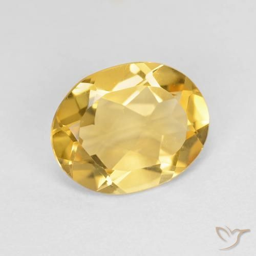 2.55克拉天然黄水晶，椭圆形，VVS-VS