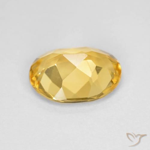 2.55克拉天然黄水晶，椭圆形，VVS-VS