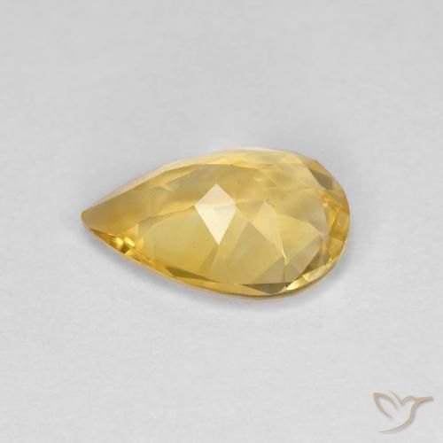 1.64克拉天然黄水晶，梨形，VVS