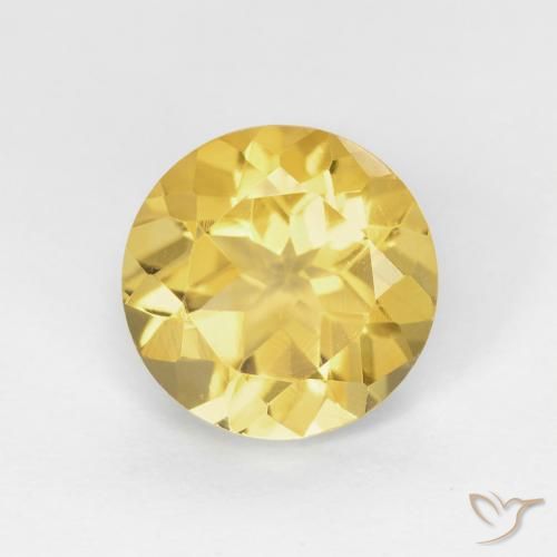1.95ct 天然 蜜黄色 黄水晶, 圆形的, VVS