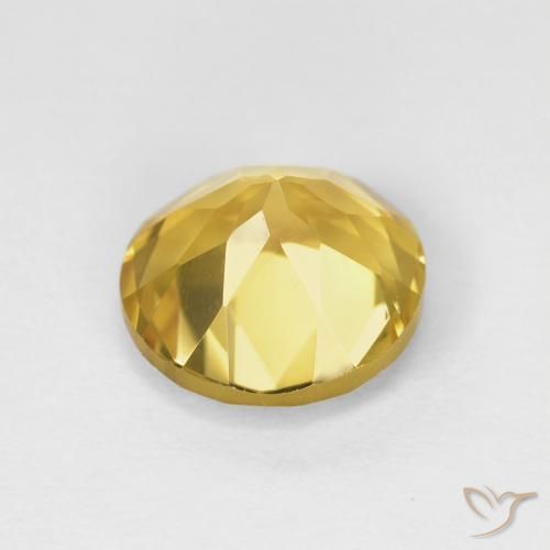 1.86克拉天然黄水晶，圆形的，VVS