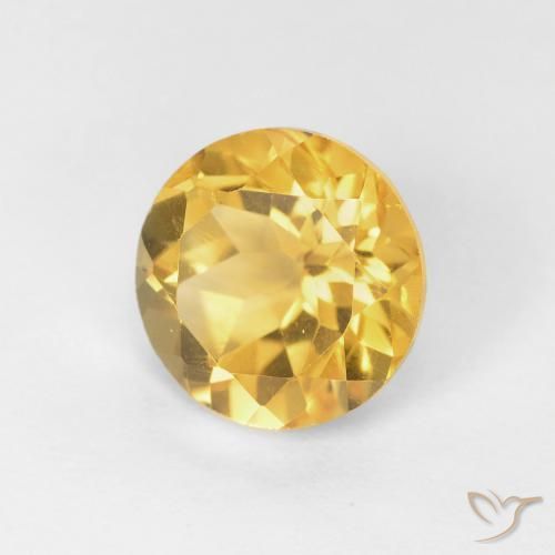 1.73克拉天然黄水晶，圆形的，VVS