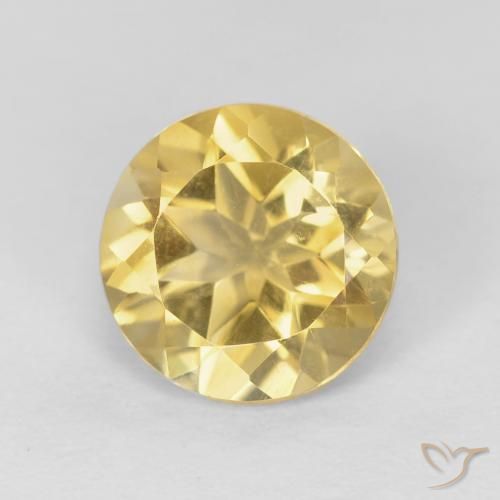 1.86ct 天然 中金 黄水晶, 圆形的, VVS