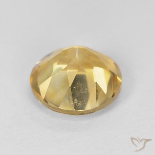 1.86克拉天然黄水晶，圆形的，VVS