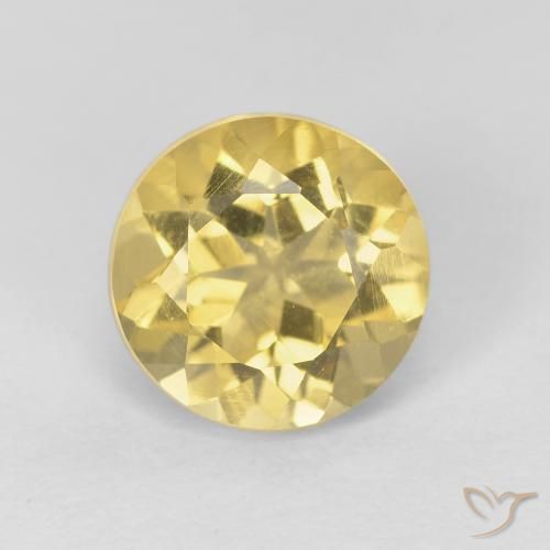 1.84ct 天然 中金 黄水晶, 圆形的, VVS