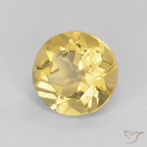1.84克拉天然黄水晶，圆形的，VVS