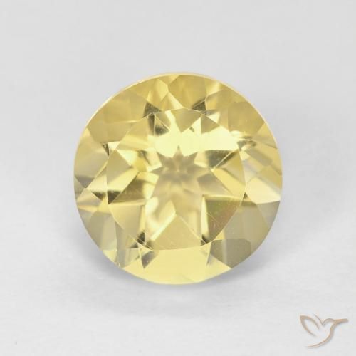 1.83ct 天然 土黄色 黄水晶, 圆形的, VVS