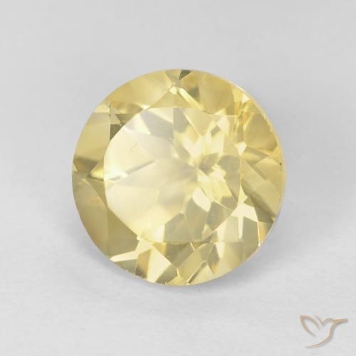 1.95克拉天然黄水晶，圆形的，VVS