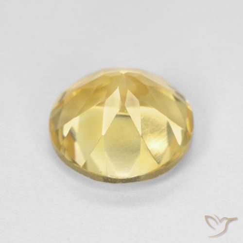 1.95克拉天然黄水晶，圆形的，VVS