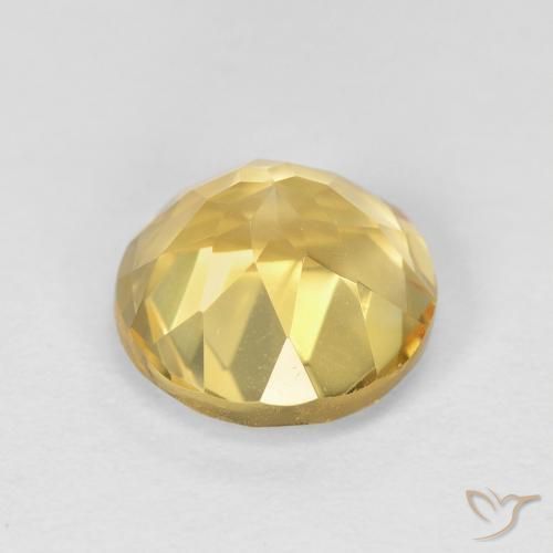 1.96克拉天然黄水晶，圆形的，VVS