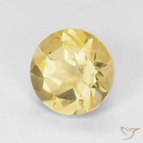 1.94克拉天然黄水晶，圆形的，VVS