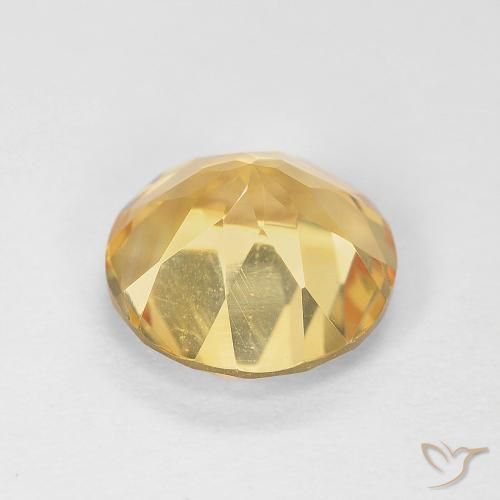 1.82克拉天然黄水晶，圆形的，VVS