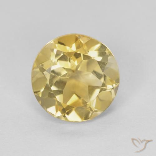 1.91ct 天然 金色 黄水晶, 圆形的, VVS