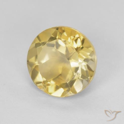 1.91克拉天然黄水晶，圆形的，VVS