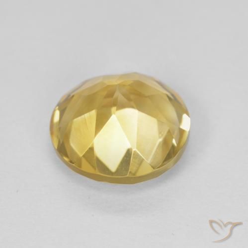 1.91克拉天然黄水晶，圆形的，VVS