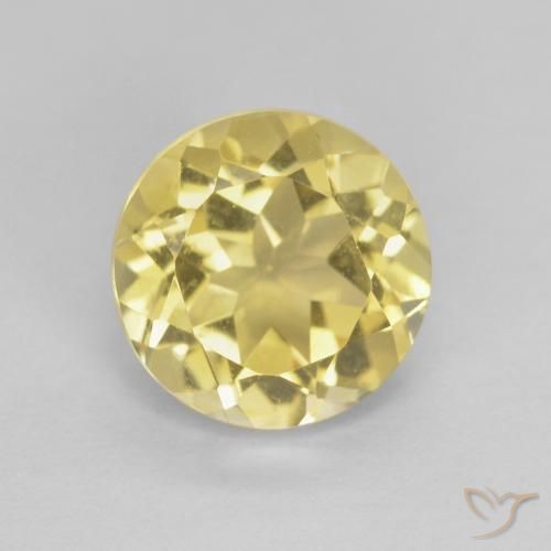 1.99ct 天然 金黄色 黄水晶, 圆形的, VVS
