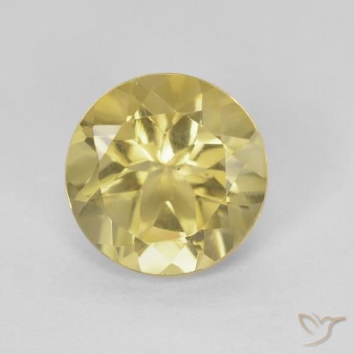 1.79ct 天然 金黄色 黄水晶, 圆形的, VVS