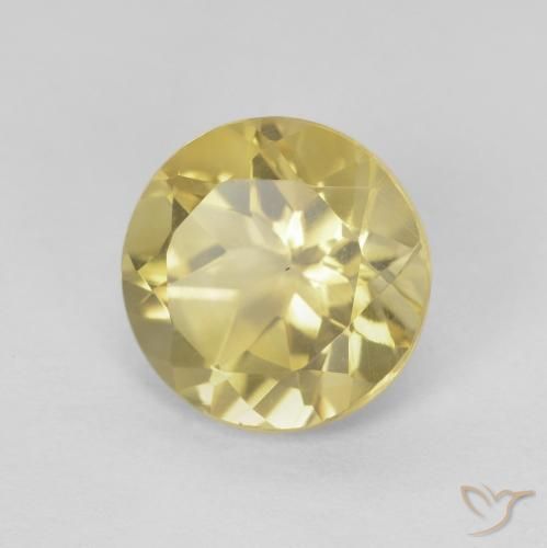 1.79克拉天然黄水晶，圆形的，VVS