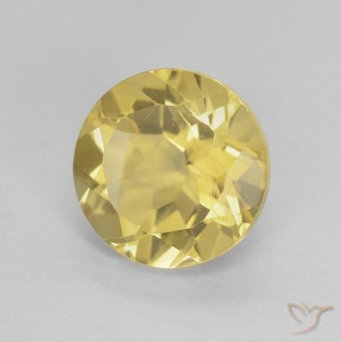 1.97克拉天然黄水晶，圆形的，VVS
