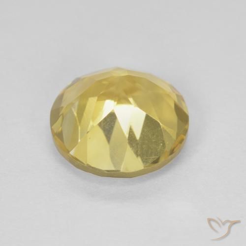 1.97克拉天然黄水晶，圆形的，VVS