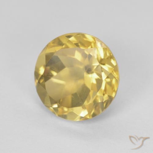 1.98克拉天然黄水晶，圆形的，VVS