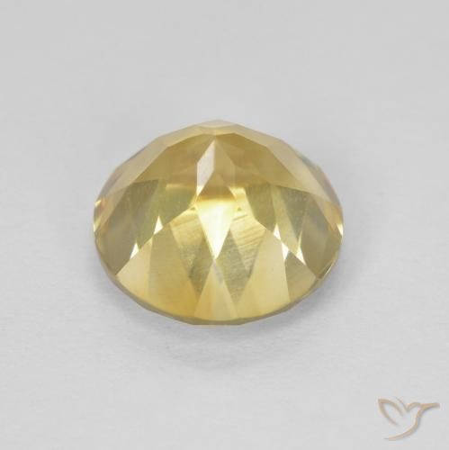1.98克拉天然黄水晶，圆形的，VVS