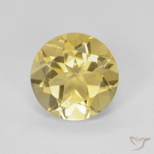 1.87ct 天然 非常浅的金棕色 黄水晶, 圆形的, VVS