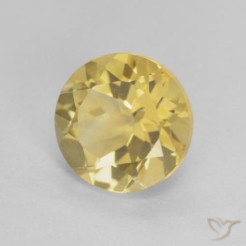 1.87克拉天然黄水晶，圆形的，VVS