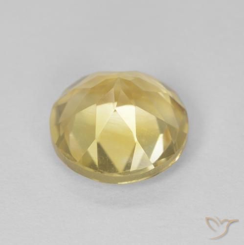 1.87克拉天然黄水晶，圆形的，VVS