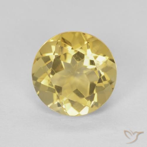 1.96ct 天然 非常浅的金棕色 黄水晶, 圆形的, VVS