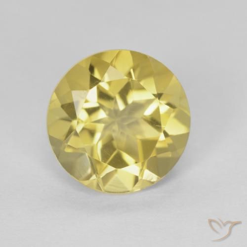 1.86ct 天然 金黄色 黄水晶, 圆形的, VVS