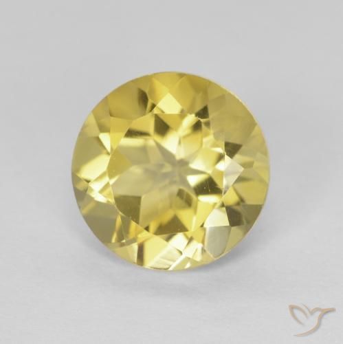 1.86克拉天然黄水晶，圆形的，VVS