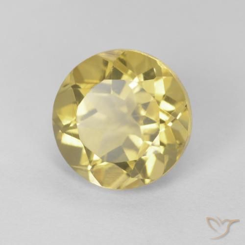 1.93克拉天然黄水晶，圆形的，VVS