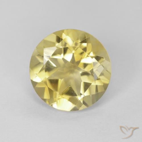 1.75ct 天然 金黄色 黄水晶, 圆形的, VVS
