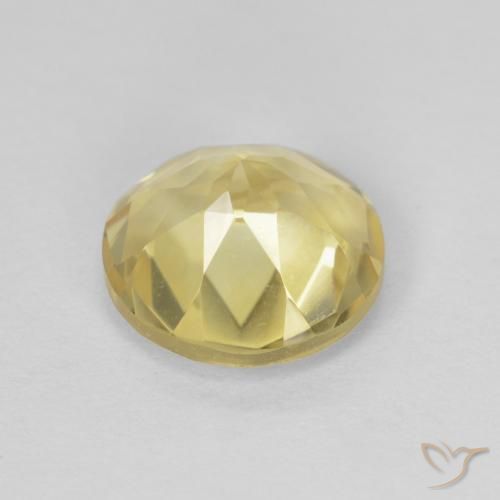 1.75克拉天然黄水晶，圆形的，VVS