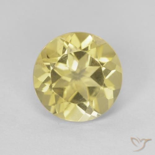 1.95ct 天然 金色 黄水晶, 圆形的, VVS